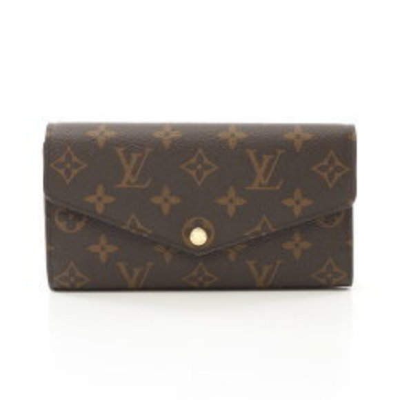 Louis Vuitton Sarah Portefeuille Bifold Long Wallet Canvas Monogram Brown - Picture 1 of 7